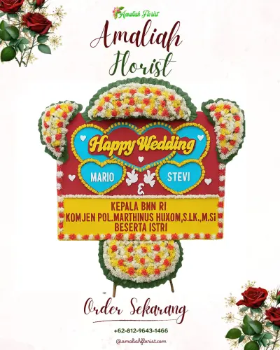 Karangan Papan Bunga Pernikahan di Weleri